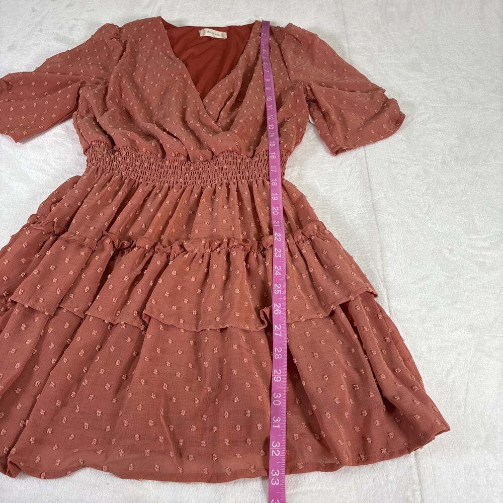 NWT Altar’d State Small Terracotta Smocked Mini Dress Benefits Charity - Picture 2 of 11